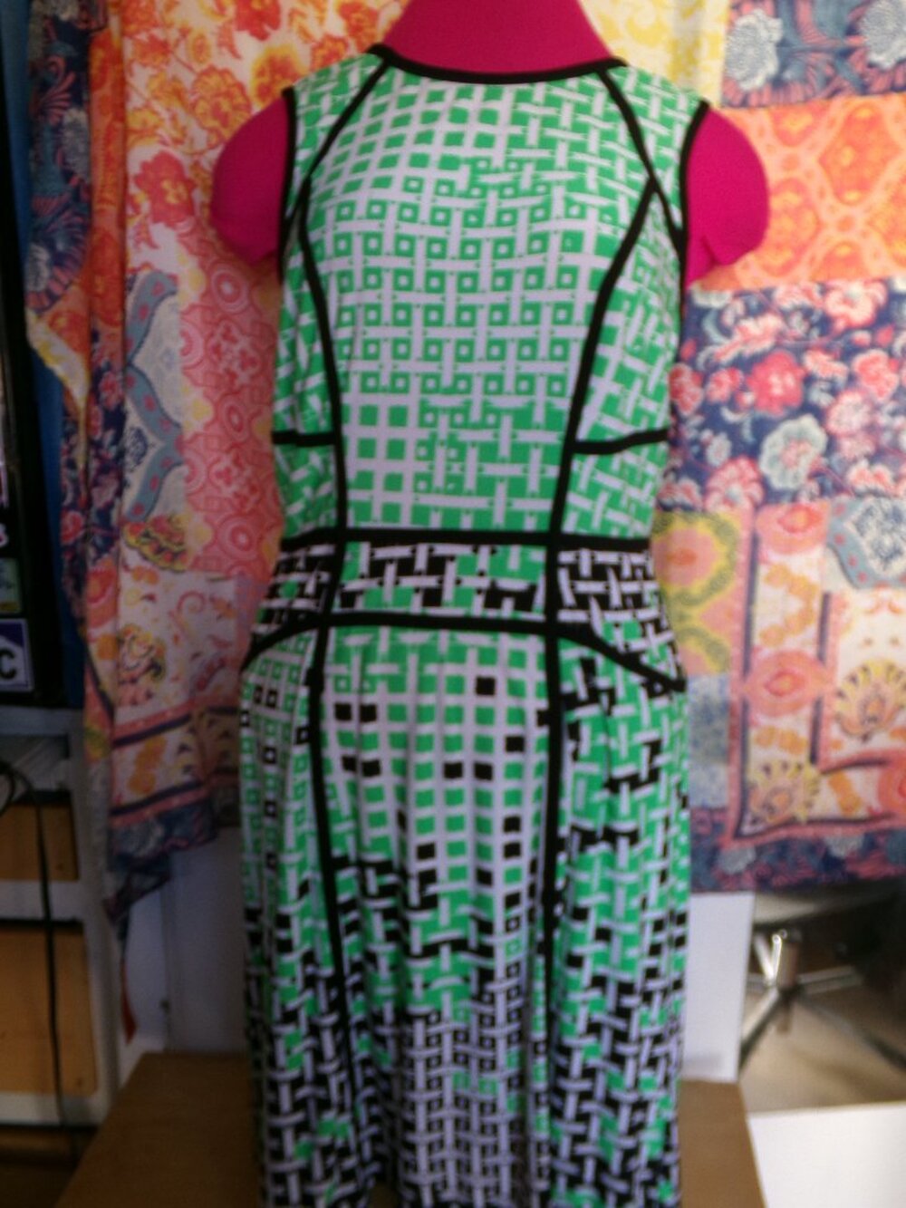 Julian Taylor Geometric Sheath Dress Sz 10